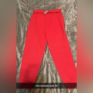 Red sweats
